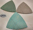 Green Triangle Corner Diamond Lantai Polishing Pads, Disadur Ikatan Logam Obligasi