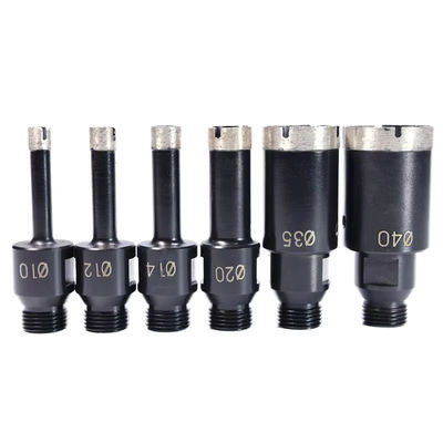 GB Vacuum Brazed Tile Core Drill Bit, Dry Core Bit M14-1 / 2 Gas Thread