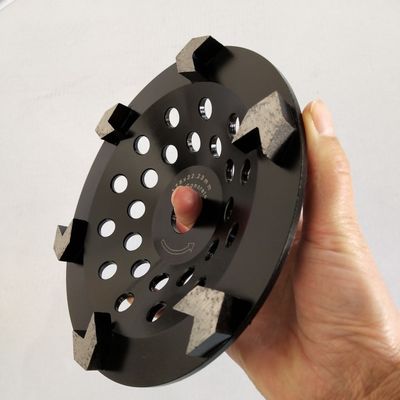 180mm 7 Inch Diamond Cup Beton Grinding Wheel Bentuk V Gigi