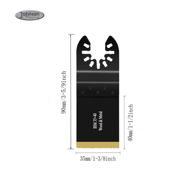 35mm 1-3/8" Bi-Metal Titanium Coated Oscillating Multi Tool Saw Blade Untuk Metal Nail Kayu Plastik Pemotongan