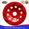 Ikatan Logam 125mm Diamond Swirl Cup Wheel 9 Nos Gigi Untuk Batu / Beton