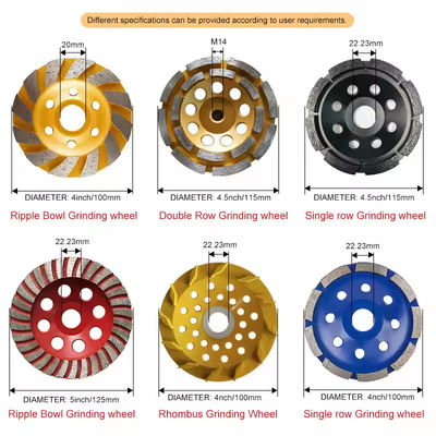 4 Inch Diamond Grinding Plate Disc Wheel Untuk Dressing Grinder Dalam M14 Atau 5/8 "-11 Benang