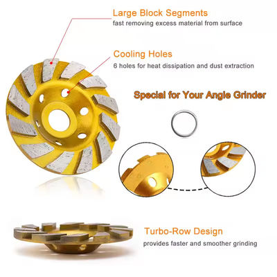 4 Inch Diamond Grinding Plate Disc Wheel Untuk Dressing Grinder Dalam M14 Atau 5/8 "-11 Benang