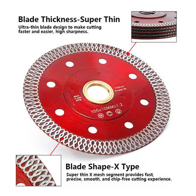 4.5 Inci Multipurpose basah kering Diamond Cutting Disc diperkuat Blade Diamond Saw Blade