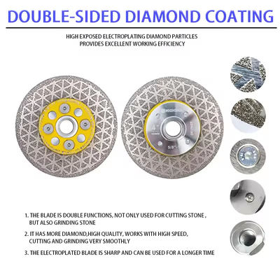 Blade Diamond Saw Double-sided Electroplated Diamond Saw Blade Cutting Wheel Grinding Disc Glass Cutting Disc Diamond Marble Saw Blade