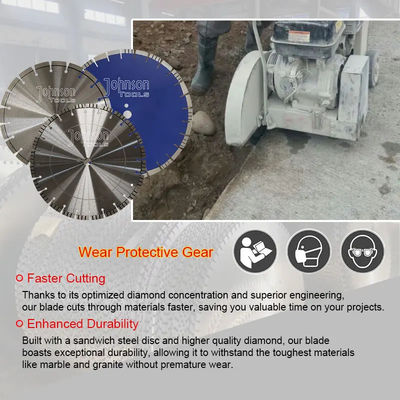 Pengelasan Laser Pemotong Pisau Beton 13,5" Lembut