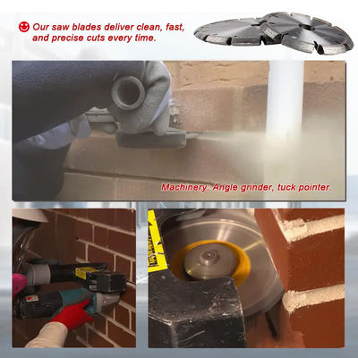 6 Inch Laser Las Kerat Chaser Tuck Point Berlian V alur memotong pisau untuk penghapusan mortir beton