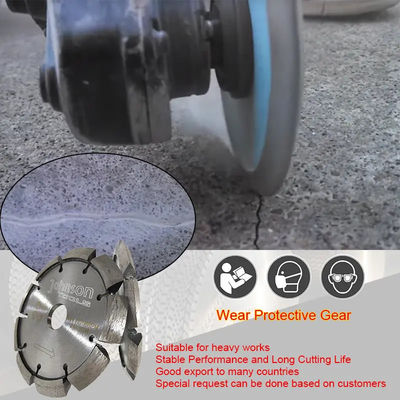 6 Inch Laser Las Kerat Chaser Tuck Point Berlian V alur memotong pisau untuk penghapusan mortir beton