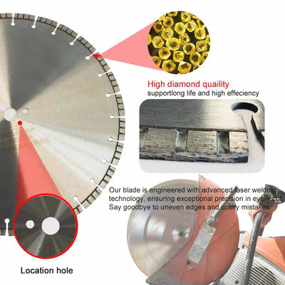 350mm 14 Inch Laser Welded Concrete Saw Blades Untuk Circular Saw
