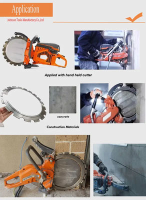14Inch Diamond Ring Saw Blade Hard Held Cutter Untuk Memotong Besi Garing