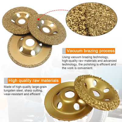 Emas Buffing Tungsten Karbida Penggilingan Disc Untuk Roughing Karet Dan Kain