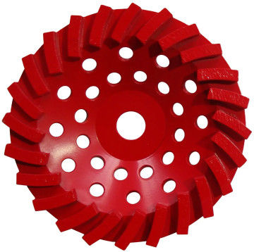 180mm Swirl Diamond Grinding Wheels Untuk Batu / Bata / Blok / Beton, Center Hole Dengan 22.23mm Atau M14 Atau 5/8 "-11