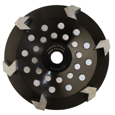 180mm 7 Inch Diamond Cup Beton Grinding Wheel Bentuk V Gigi