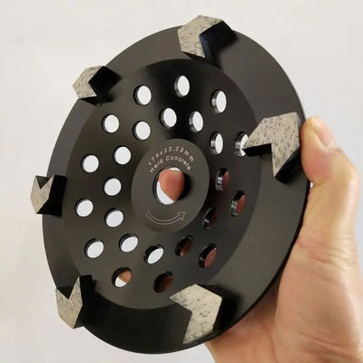 180mm 7 Inch Diamond Cup Beton Grinding Wheel Bentuk V Gigi