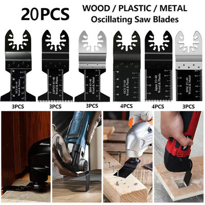 Bi Metal Oscillating Multi Tool Saw Blades Untuk Metal Wood 20pcs Box Set