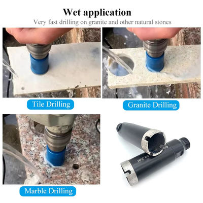 GB Vacuum Brazed Tile Core Drill Bit, Dry Core Bit M14-1 / 2 Gas Thread