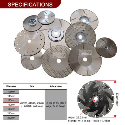 Alat Berlian Disadur Daun Maple Untuk Edaran Gergaji EP Disc 08-1