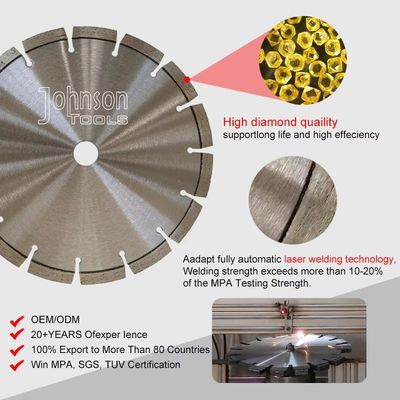 Laser Welded Saw Pemotongan Cepat 500mm Diamond Wet Tile Cutter Blade