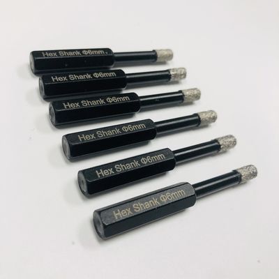 Tile Hole Saw 6mm Hex Shank Diamond Core Drill Bits Untuk Porselen