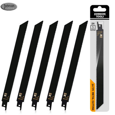 5 Paket 9 Inch 14TPI Sawzall Blades Cast Iron Bi-Metal Sabre Saw Blades Heavy Metal Cutting Reciprocating Saw Blades