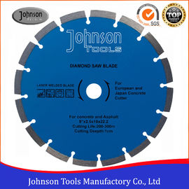 230mm Berlian Beton Saw Blades / Laser Welded Sembuh Pisau Pemotong Beton