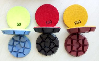 3 Inch 75mm Colorful Lantai Beton Polishing Pads Dengan 11mm Tebal