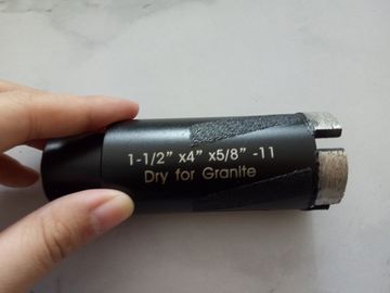 SGS OD 35mm Kering Berlian Core Drill Bits Dengan Brazing Rods Untuk Granit