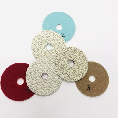 3 Langkah 105mm Wet Diamond Polishing Pads Untuk Marmer