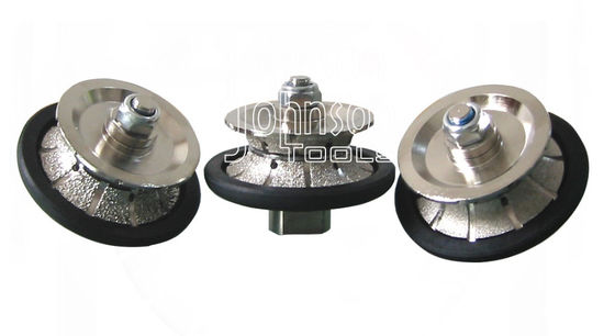 Vacuum Brazed 85mm Full Bullnose Diamond Hand Profile Wheel untuk Stone Edge