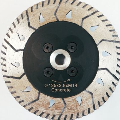 5 inch Hot Press Sintered Ridgid Turbo Diamond Blade Untuk Penggilingan Beton