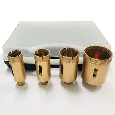 4 pcs M14 50mm Vakum Brazed Alat Berlian Bor Bit Minimal Chipping