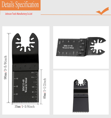 45 * 40mm Rilis Cepat BIM Blades Untuk Kayu Dan Plastik Dengan Kotak Plastik
