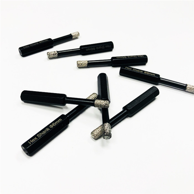 6mm Vacuum Brazed Hex Shank Hole Saw Untuk Ubin Dengan Lengan Plastik