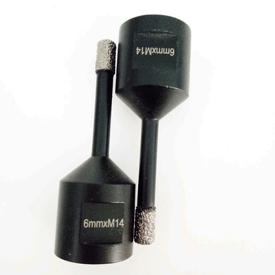 6mm M14 Vacuum Brazed Core Drill Bit Untuk Ubin Dengan Lengan Plastik