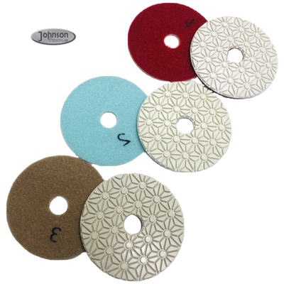 100mm 3 Langkah Diamond Granite Polishing Pads Berbagai Grit